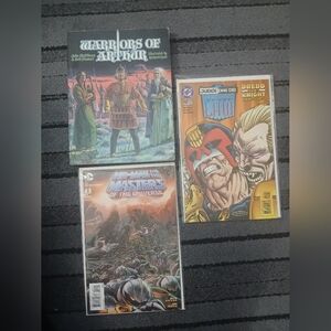 Comic Book Collection:Warriors of Arthur,Judge Dredd,He-Man In Plastic Sleeves